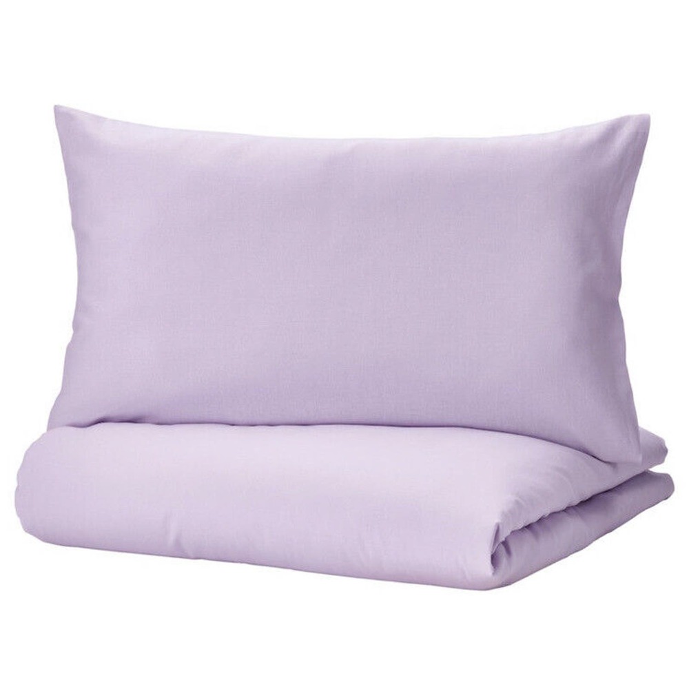 IKEA NATTSVARMARE NATTSVÄRMARE Duvet Cover & Pillowcase Lilac, Full/Queen NEW